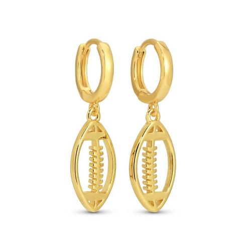 Splendid Iris Football Huggie Earrings - Primary Image