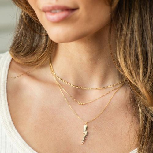 Splendid Iris Layered Lighting Strike Necklace - Primary Image