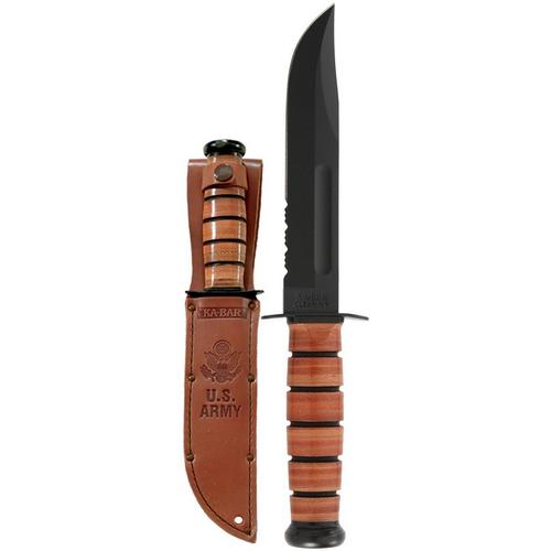 Ka-Bar U.S. Army KA-BAR Partially Serrated Fixed Blade Knife - Primary Image