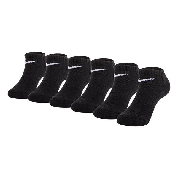 Kids' Nike Dri-FIT Performance Cushioned Ankle Socks Regular XSmall Black 6 Pack
