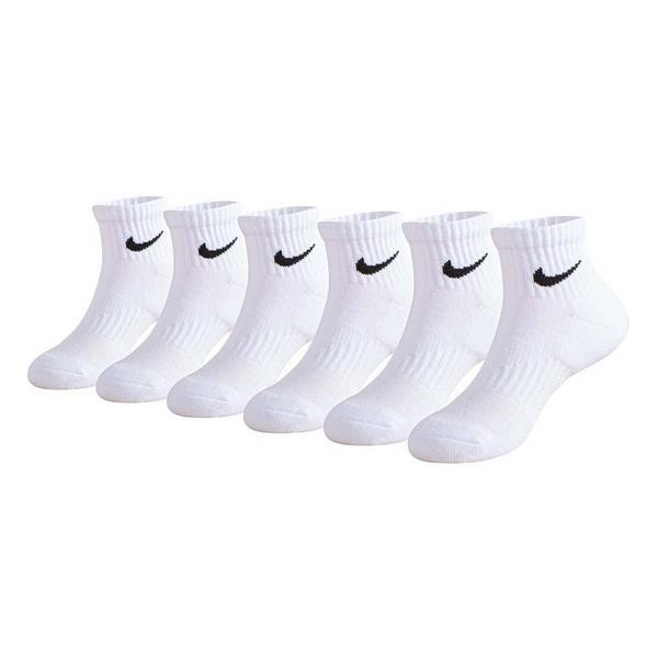 Kids' Nike Dri-Fit Perfect Ankle Socks XSmall White 6 Pack