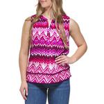 Women's Tribal Tuck Pleat Blouse Tank Top - Thumbnail 1 of 3
