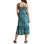 Women's Tribal Shirring Square Neck Midi Dress - Thumbnail 4 of 4