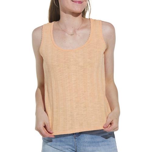 Women's Tribal Cotton With Picot Trim Tank Top - Primary Image
