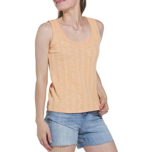 Women's Tribal Cotton With Picot Trim Tank Top - Primary Image