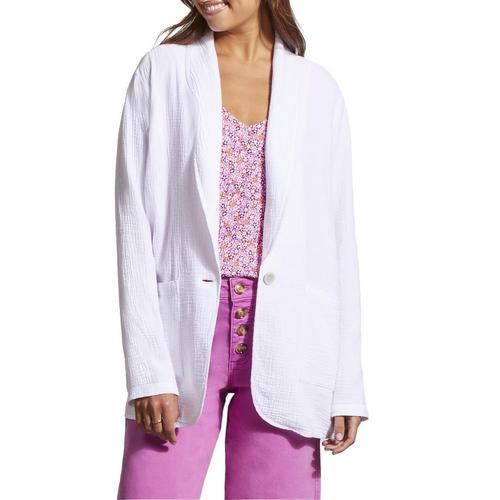 Women's Tribal Shawl Collar Blazer - Primary Image