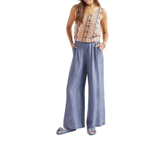 Women's Tribal Flowy Pull On Wide Leg Pants - Primary Image