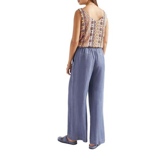 Women's Tribal Flowy Pull On Wide Leg Pants - Primary Image