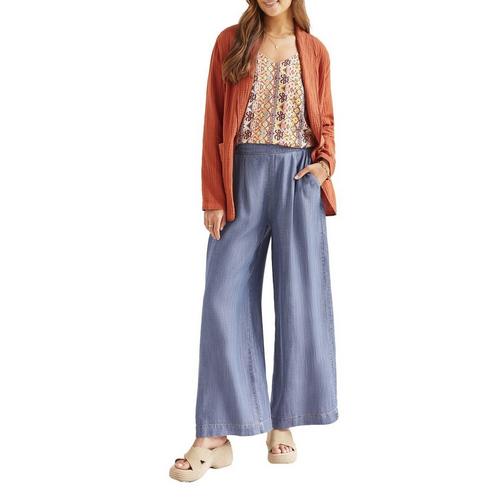 Women's Tribal Flowy Pull On Wide Leg Pants - Primary Image