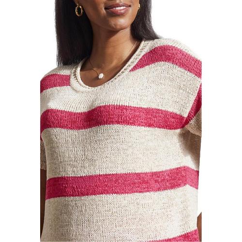 Women's Tribal Stripe Scoop Neck Pullover Sweater - Primary Image
