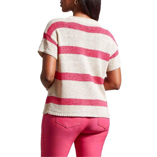 Women's Tribal Stripe Scoop Neck Pullover Sweater - Primary Image