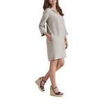 Women's Tribal Pocketed 3/4 Sleeve Shirt Dress - Thumbnail 2 of 2