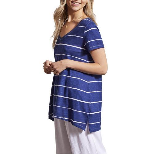 Women's Tribal Side Slit V-Neck T-Shirt - Primary Image