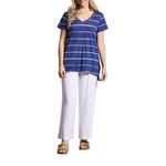 Women's Tribal Side Slit V-Neck T-Shirt - Thumbnail 2 of 4