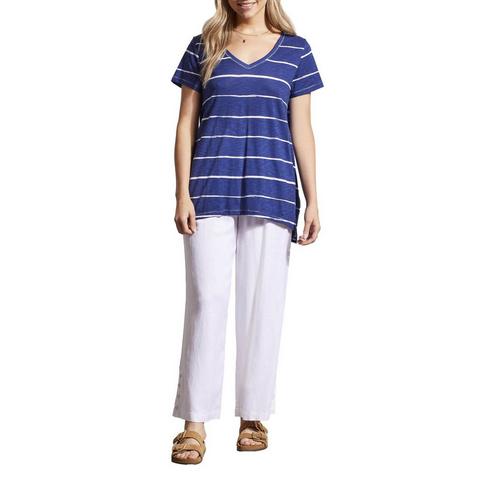 Women's Tribal Side Slit V-Neck T-Shirt - Primary Image