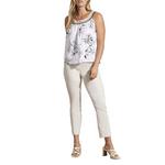 Women's Tribal Crochet Neckline Flowy Sleeveless Scoop Neck Shirt - Thumbnail 3 of 4