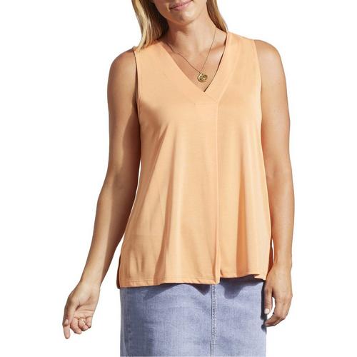 Women's Tribal Pleated Modal Sleeveless V-Neck Shirt - Primary Image