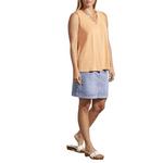Women's Tribal Pleated Modal Sleeveless V-Neck Shirt - Thumbnail 3 of 3