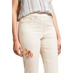 Women's Tribal Embroidered Audrey Pull-On Crop Slim Fit Straight Jeans - Thumbnail 3 of 4