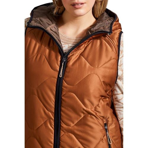 Women's Tribal Reversible Hooded Puffer Vest - Primary Image