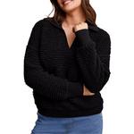 Women's Tribal Oversized Polo Pullover Sweater - Thumbnail 1 of 4