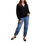 Women's Tribal Oversized Polo Pullover Sweater - Thumbnail 2 of 4