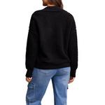 Women's Tribal Oversized Polo Pullover Sweater - Thumbnail 3 of 4