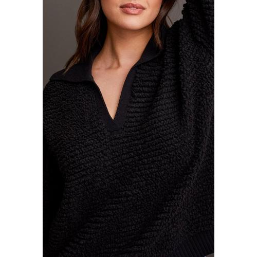 Women's Tribal Oversized Polo Pullover Sweater - Primary Image