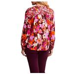 Women's Tribal Combo Print Long Sleeve V-Neck Blouse - Thumbnail 3 of 4
