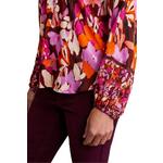 Women's Tribal Combo Print Long Sleeve V-Neck Blouse - Thumbnail 4 of 4