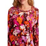 Women's Tribal Plus Size Combo Print Long Sleeve V-Neck Blouse - Thumbnail 2 of 3