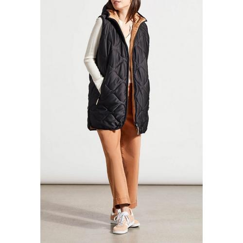 Women's Tribal Reversible Hooded Puffer Vest - Primary Image