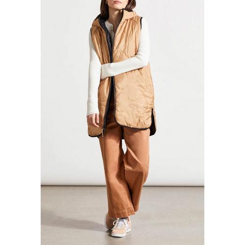 Women's Tribal Reversible Hooded Puffer Vest - Primary Image