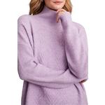 Women's Tribal Textured Mock Neck Pullover Sweater - Thumbnail 2 of 4