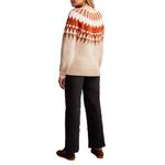 Women's Tribal Intarsia Scoop Neck Pullover Sweater - Thumbnail 2 of 3