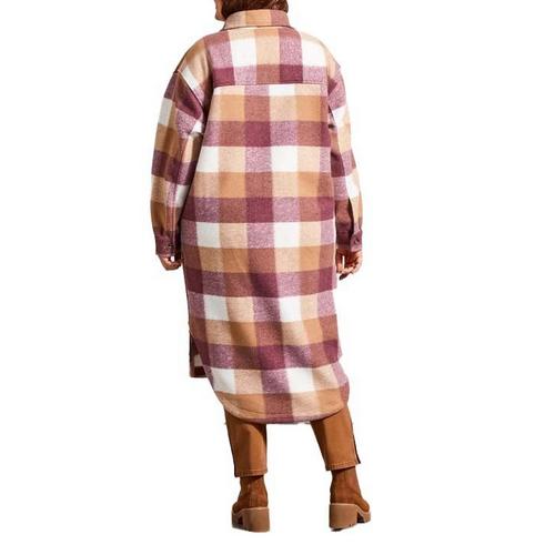 Women's Tribal Plus Size Long Knit Jacket - Primary Image