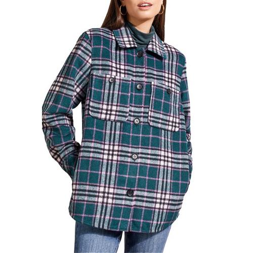 Women's Tribal Chest Pocket Long Sleeve Shacket - Primary Image