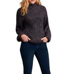 Women's Tribal Oversized Sweater Cowl Neck Pullover Sweater - Thumbnail 1 of 3