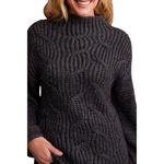 Women's Tribal Oversized Sweater Cowl Neck Pullover Sweater - Thumbnail 2 of 3
