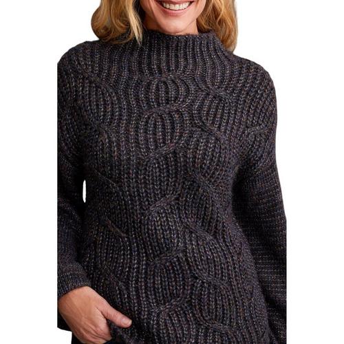 Women's Tribal Oversized Sweater Cowl Neck Pullover Sweater - Primary Image
