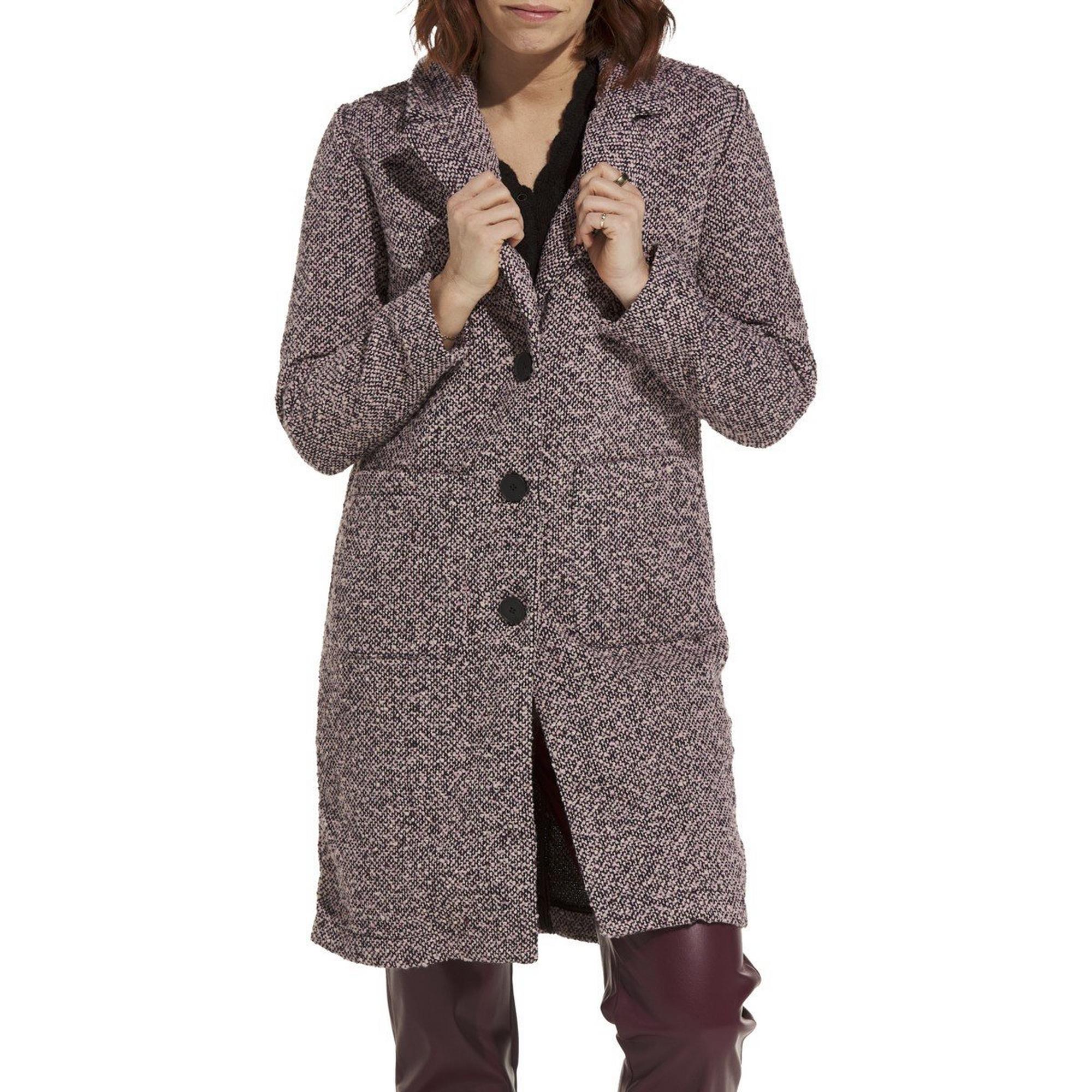 Women's Tribal Boucle Button Front Overcoat