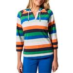 Women's Tribal Printed Drawstring Raglan Hoodie - Thumbnail 1 of 3