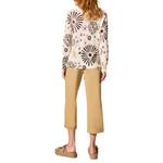 Women's Tribal Flowy Floral Notch Neck Pullover Sweater - Thumbnail 2 of 4