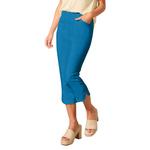 Women's Tribal Flatten It Pull-On Slit Hem Capri Pants - Thumbnail 1 of 4