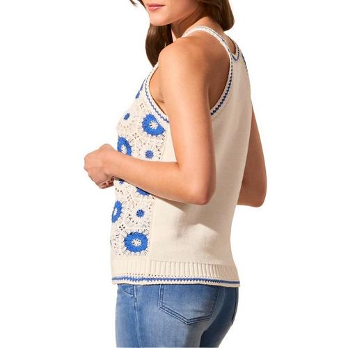 Women's Tribal Crochet Pattern Tank Top - Primary Image