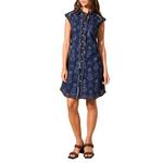 Women's Tribal Printed Denim Shirt Dress - Thumbnail 1 of 3