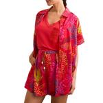 Women's Tribal Back Sheering Campshirt Button Up Shirt - Thumbnail 3 of 3