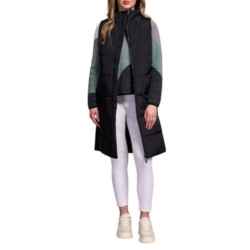 Women's Tribal Long Zip-Front Quilted Vest - Primary Image