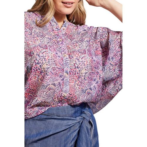 Women's Tribal Flowy Dolman 3/4 Sleeve Blouse - Primary Image