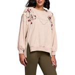Women's Tribal Embroidered Drop Shoulder Pullover Sweater - Thumbnail 1 of 3
